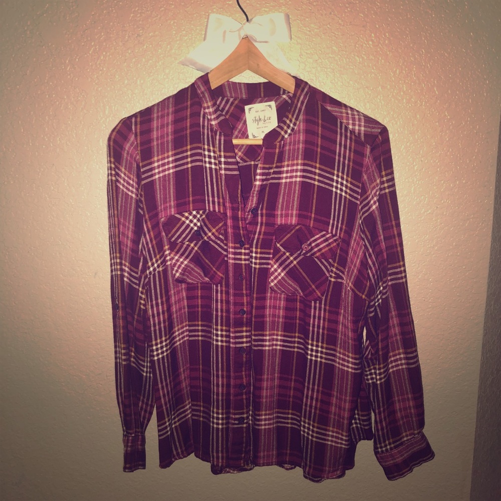 Style & Co Long Sleeve Flannels